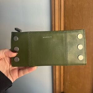 Hammitt 110 North Bifold Green Leather Walllet